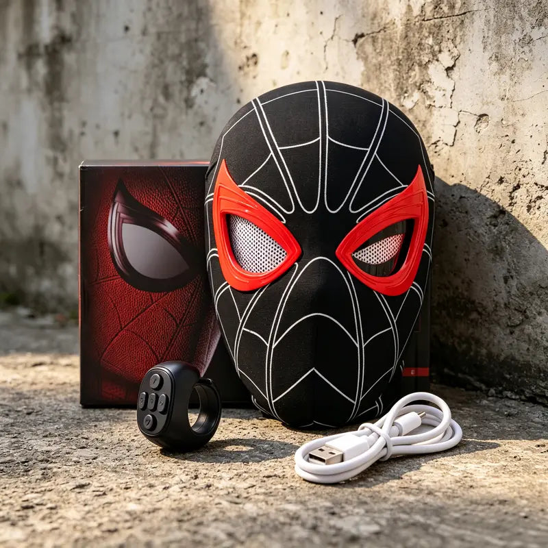 Killerbody 1:1 Spider-Man LED Light-Up Cosplay Mask – Remote Control Wearable Collectible