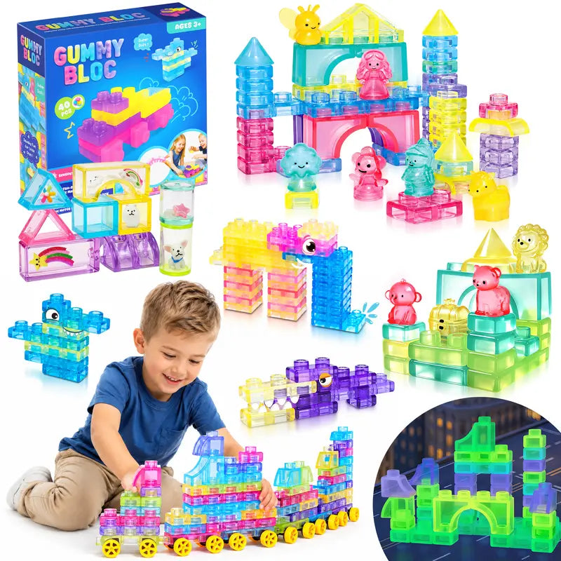 JOYSPOT Gummy Blocks – Squishy Jelly Stacking Building Toy for Kids