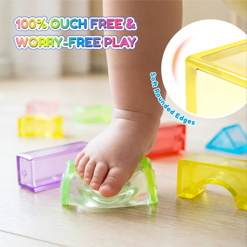 JOYSPOT Gummy Blocks – Squishy Jelly Stacking Building Toy for Kids