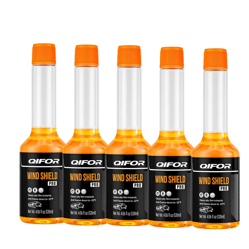 QIFOR Glass Cleaner - Oil Film Remover, Insect Glue Remover, Anti-Freeze & Hydrophobic Car Glass Cleaner