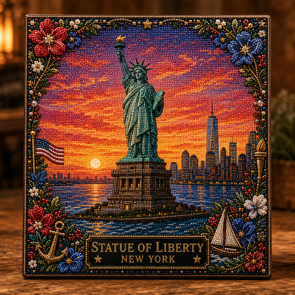 🇺🇸 Iconic American Landmarks Pearl Art Kit