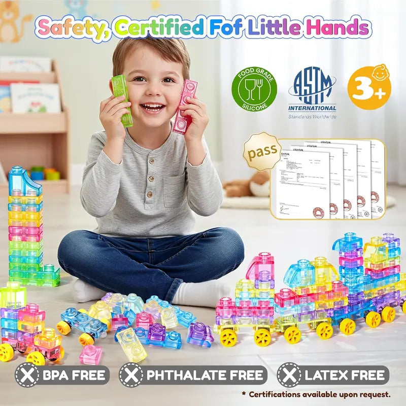 JOYSPOT Gummy Blocks – Squishy Jelly Stacking Building Toy for Kids