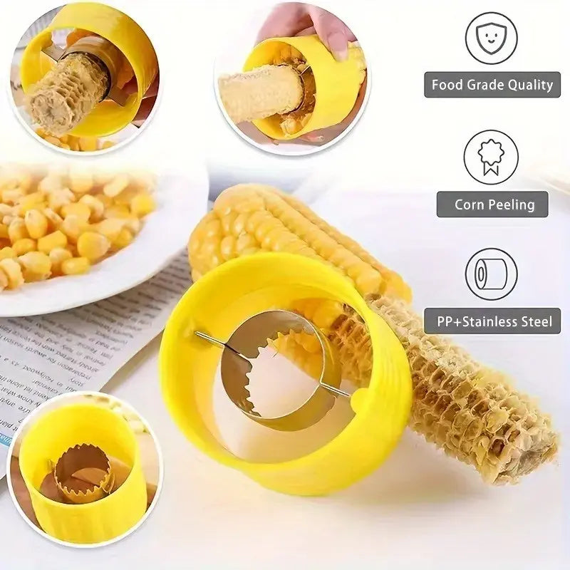 Stainless Steel Corn Kernel Stripper with Collection Cup