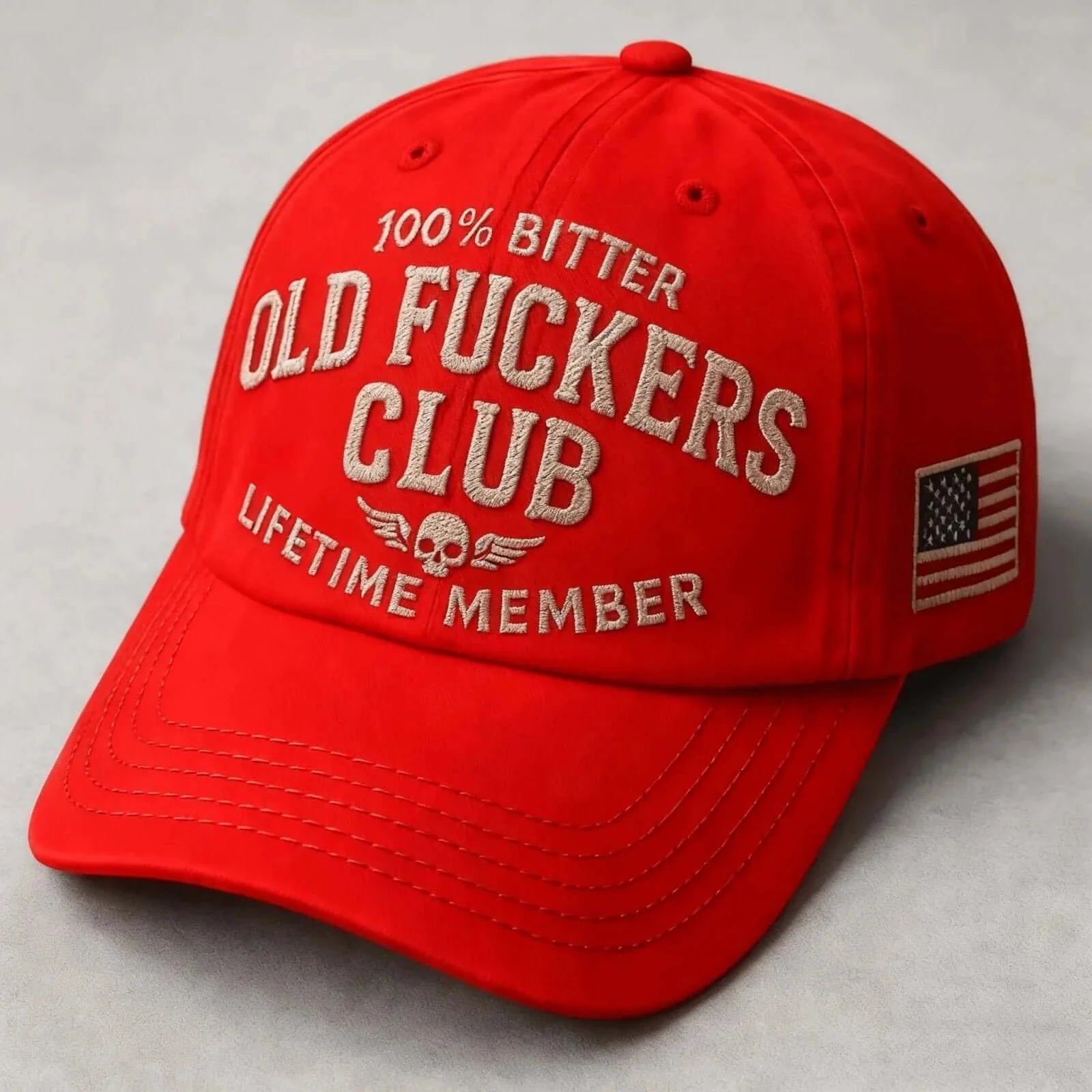 100% Bitter Old F*ckers Club Life Time Member Hat Perfect Gift For Dad Low Profile Dad Hat