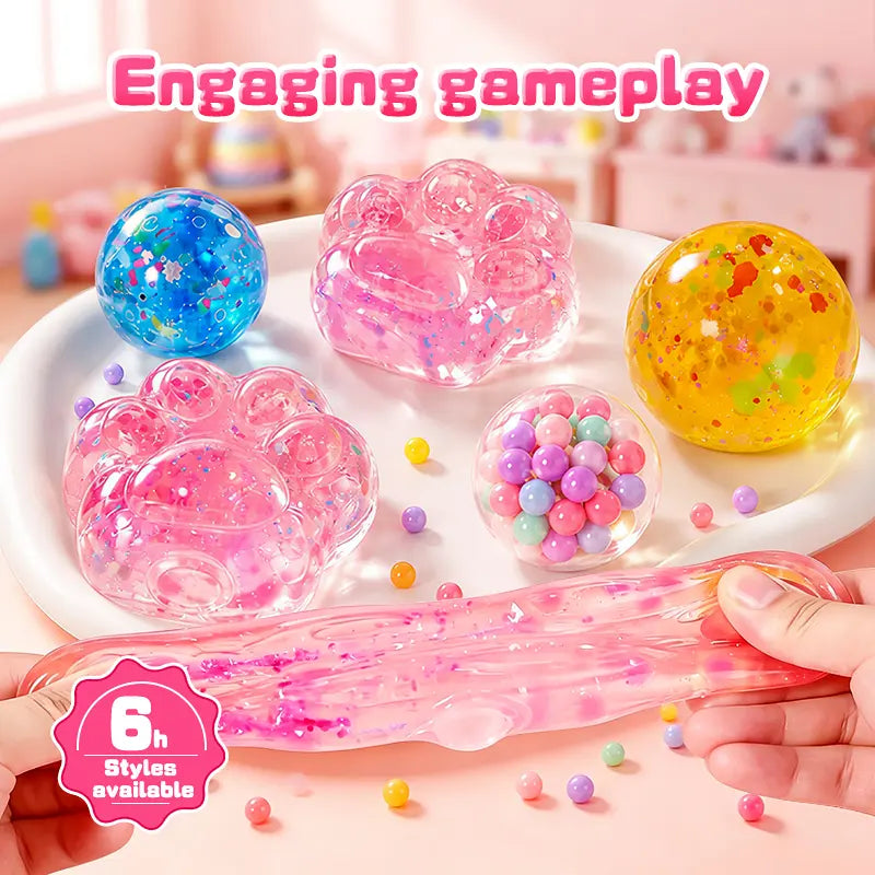 Kawaii DIY Squishy Kit – Mochi Texture Slime & ASMR Fidget Toy