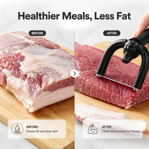 Beef & Pork Slicer – Handheld Meat Fat Trimming Knife for Butchering & Kitchen Use