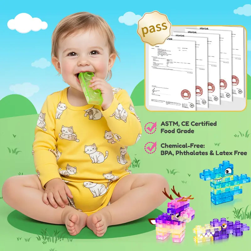 JOYSPOT Gummy Blocks – Squishy Jelly Stacking Building Toy for Kids