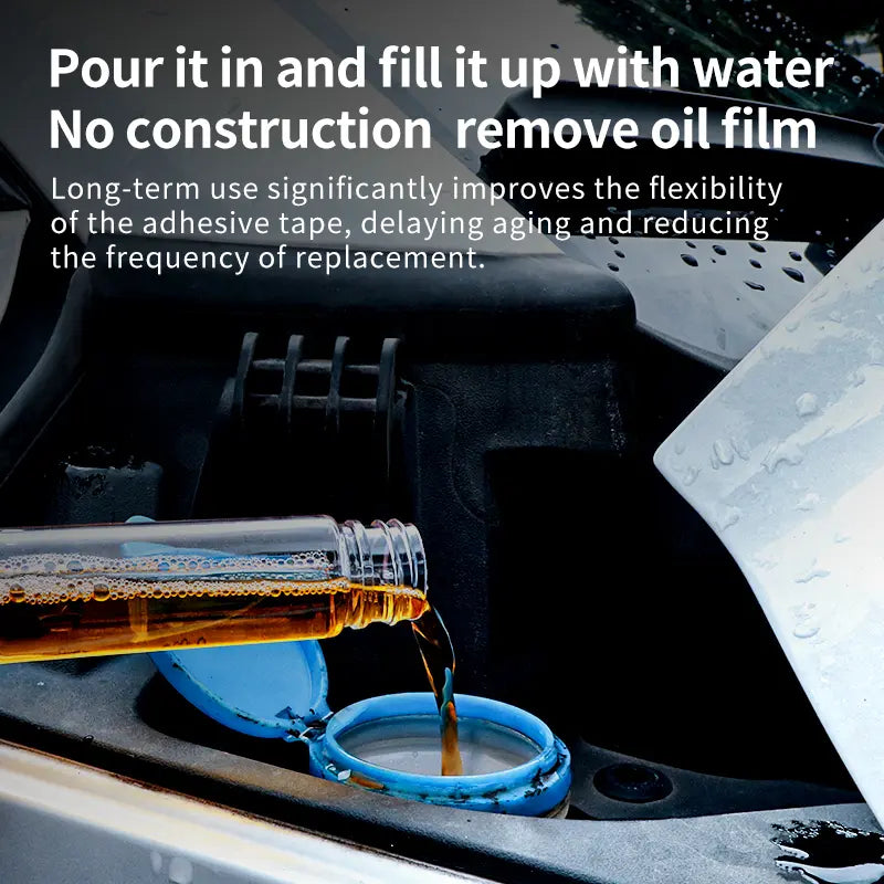 QIFOR Glass Cleaner - Oil Film Remover, Insect Glue Remover, Anti-Freeze & Hydrophobic Car Glass Cleaner