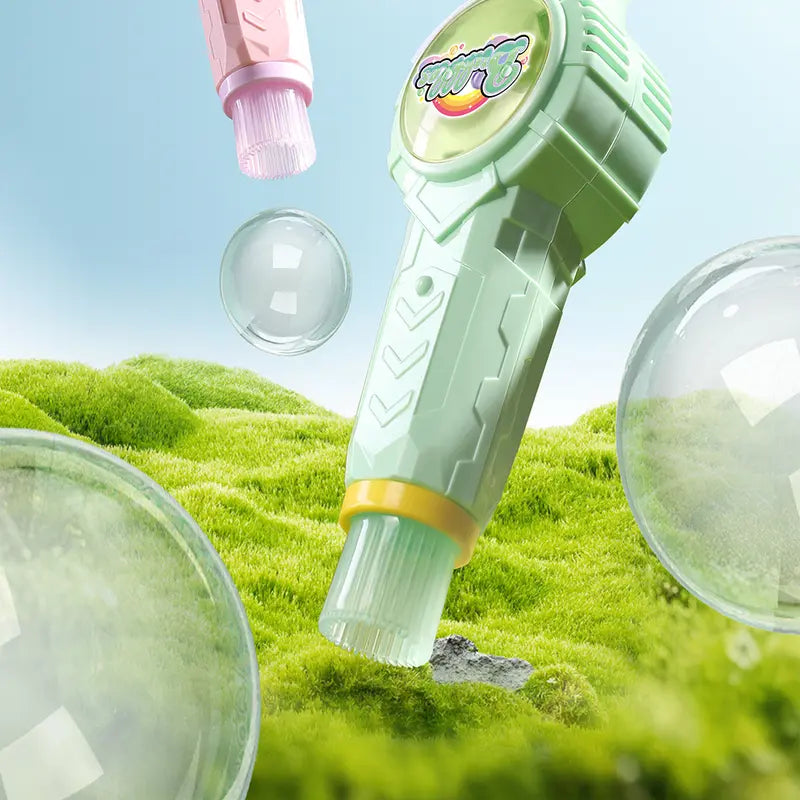 Handheld Party Bubble Maker – Elastic Spinner Wand with Colorful Smoke Effect