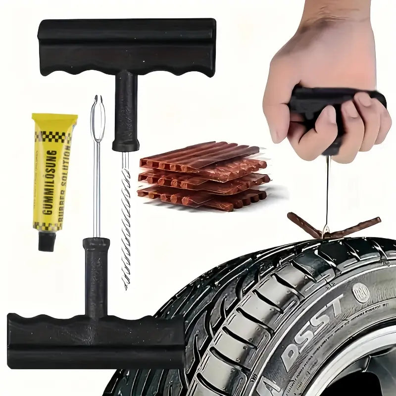 Automotive & Motorcycle Tire Repair Kit – Emergency Flat Tire Tool Set