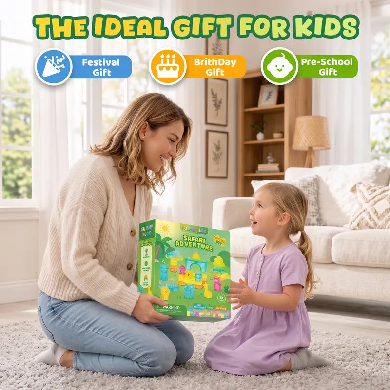 JOYSPOT Gummy Blocks – Squishy Jelly Stacking Building Toy for Kids