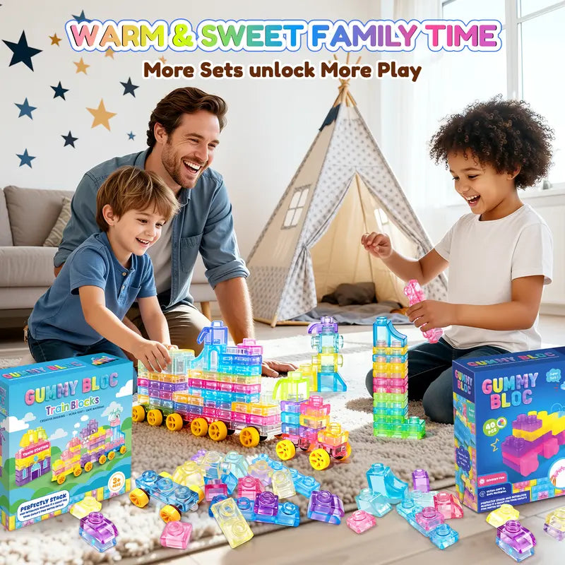 JOYSPOT Gummy Blocks – Squishy Jelly Stacking Building Toy for Kids