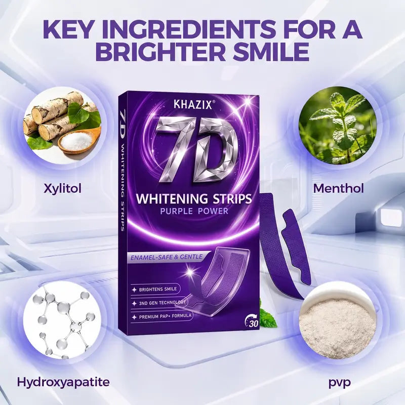 Gentle Minty Whitening Teeth Strips for Adults - Daily Brightening Self Care