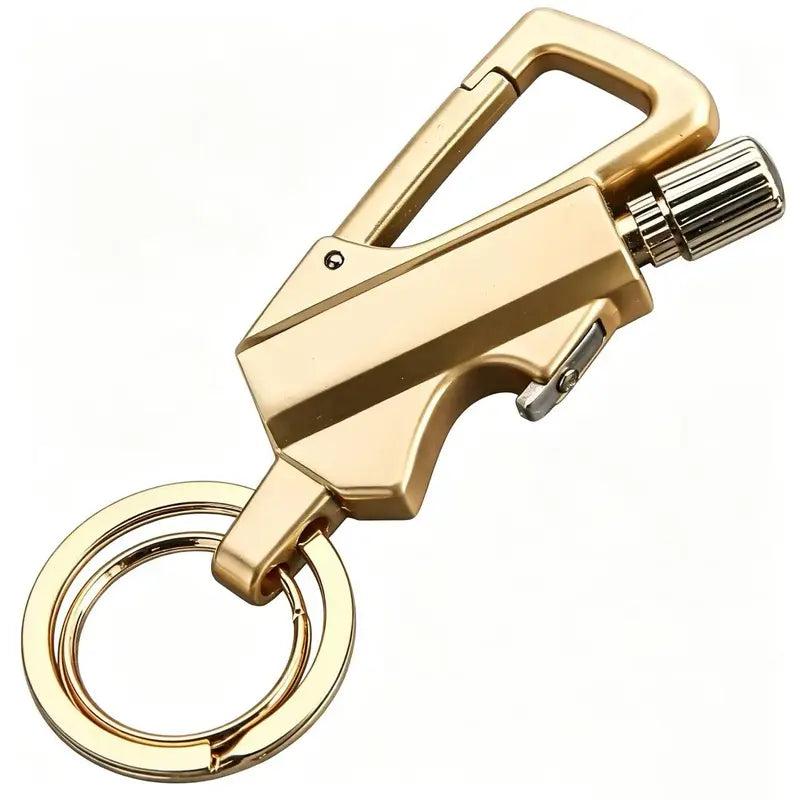 3-In-1 Metal EDC Keychain - Waterproof Fire Starter, Bottle Opener & Reusable Cotton Wick Lighter