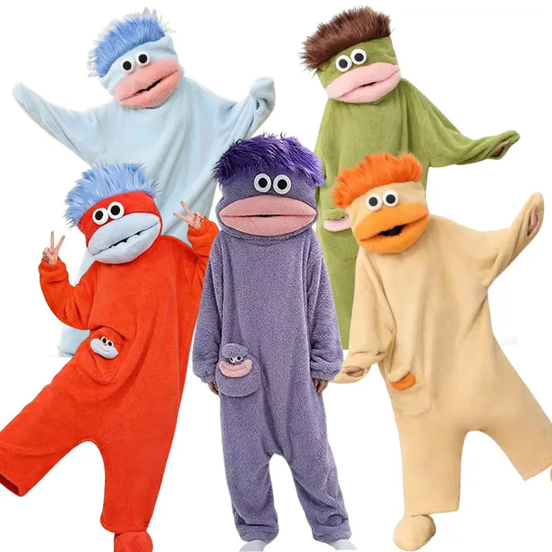 Msrlassn Funny Monster Wearable Blanket Hoodie – Oversized Fleece for Women & Men
