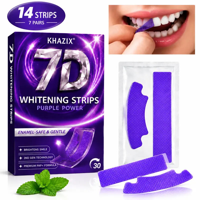 Gentle Minty Whitening Teeth Strips for Adults - Daily Brightening Self Care
