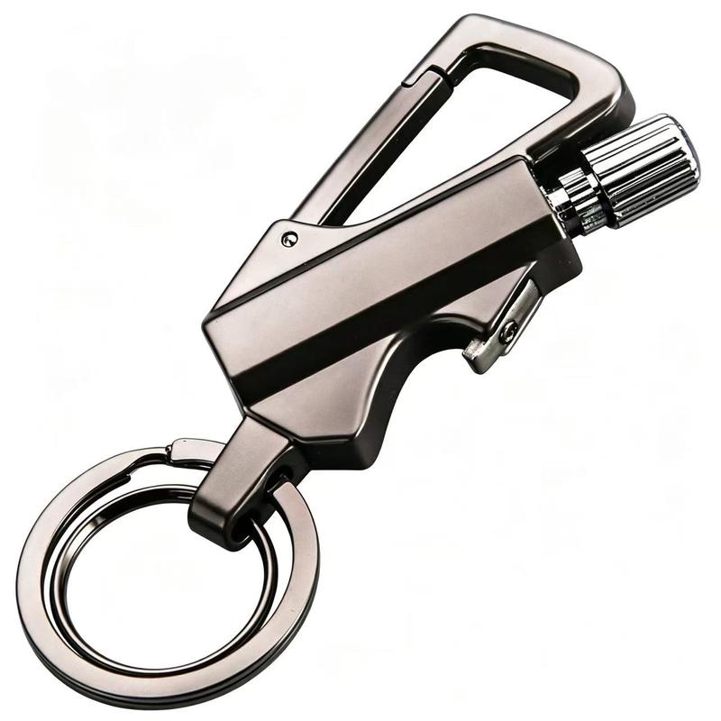 3-In-1 Metal EDC Keychain - Waterproof Fire Starter, Bottle Opener & Reusable Cotton Wick Lighter