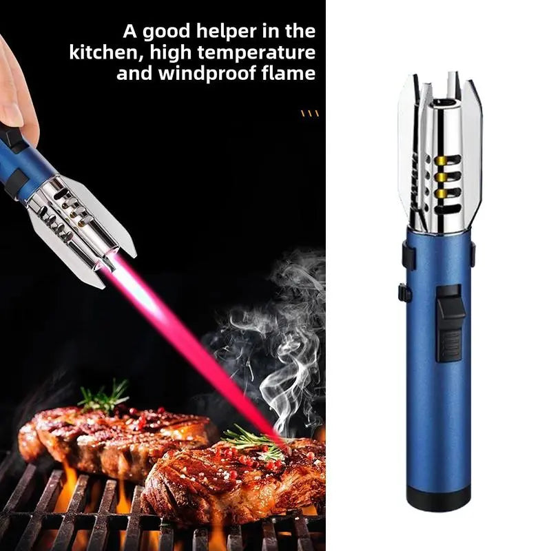 Windproof Jet Flame Turbine Torch Lighter – Metal Body, Adjustable Flame, Lockable Safety