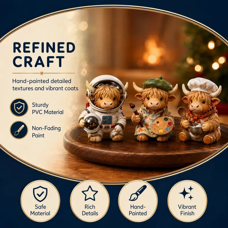 24-Day Highland Cow Advent Calendar – Christmas Countdown Gift Box