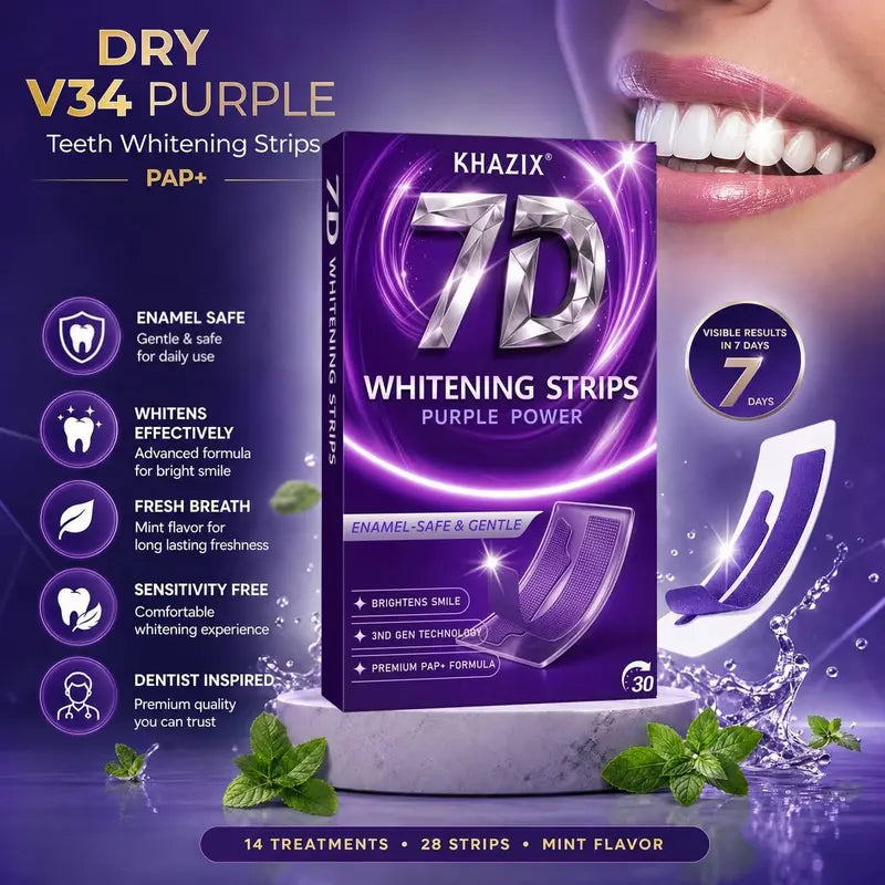 Gentle Minty Whitening Teeth Strips for Adults - Daily Brightening Self Care