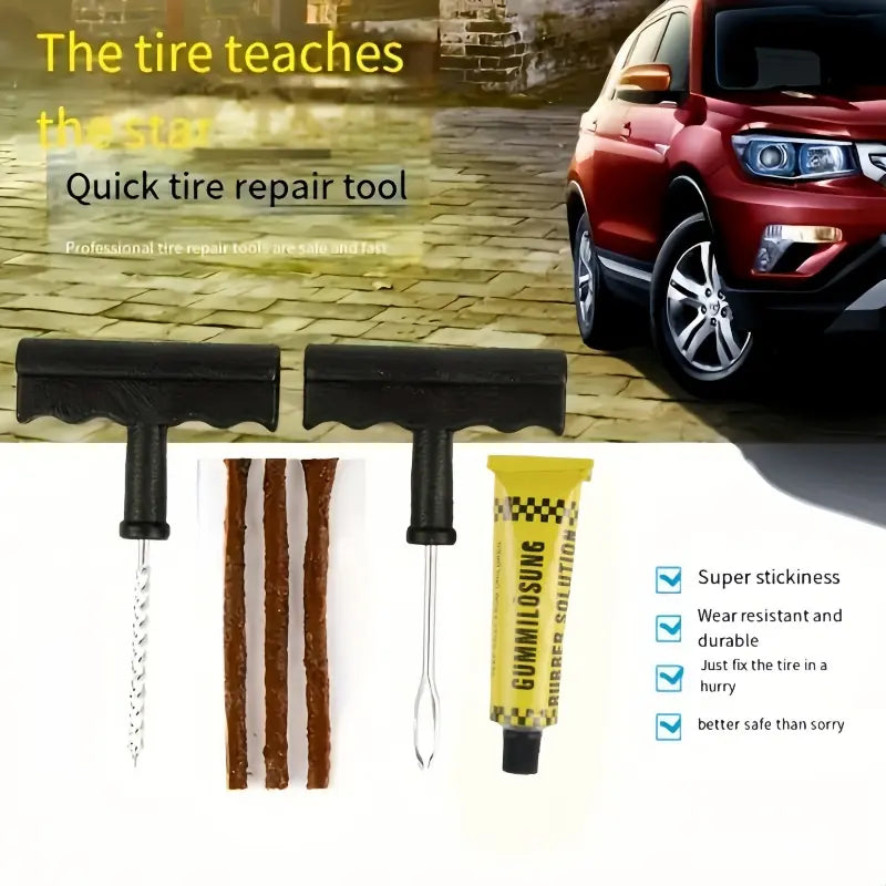Automotive & Motorcycle Tire Repair Kit – Emergency Flat Tire Tool Set