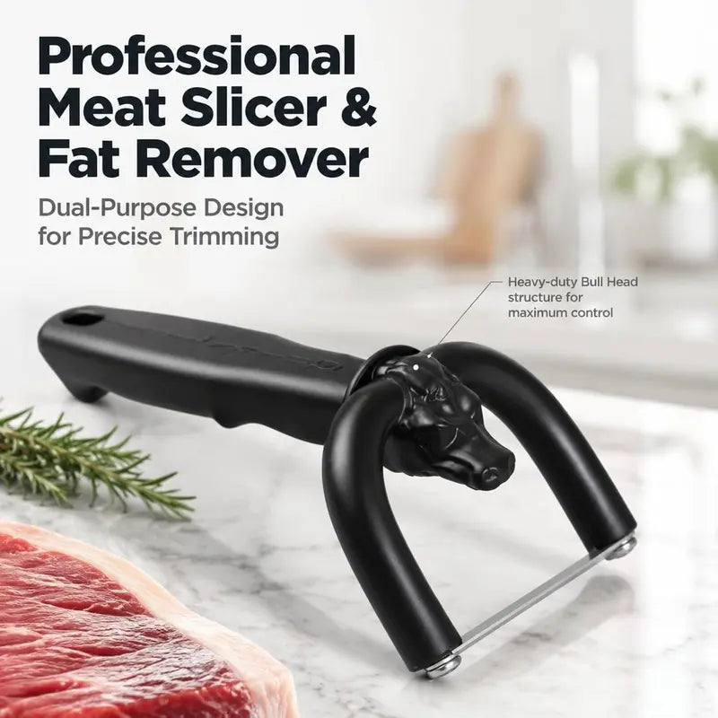 Beef & Pork Slicer – Handheld Meat Fat Trimming Knife for Butchering & Kitchen Use