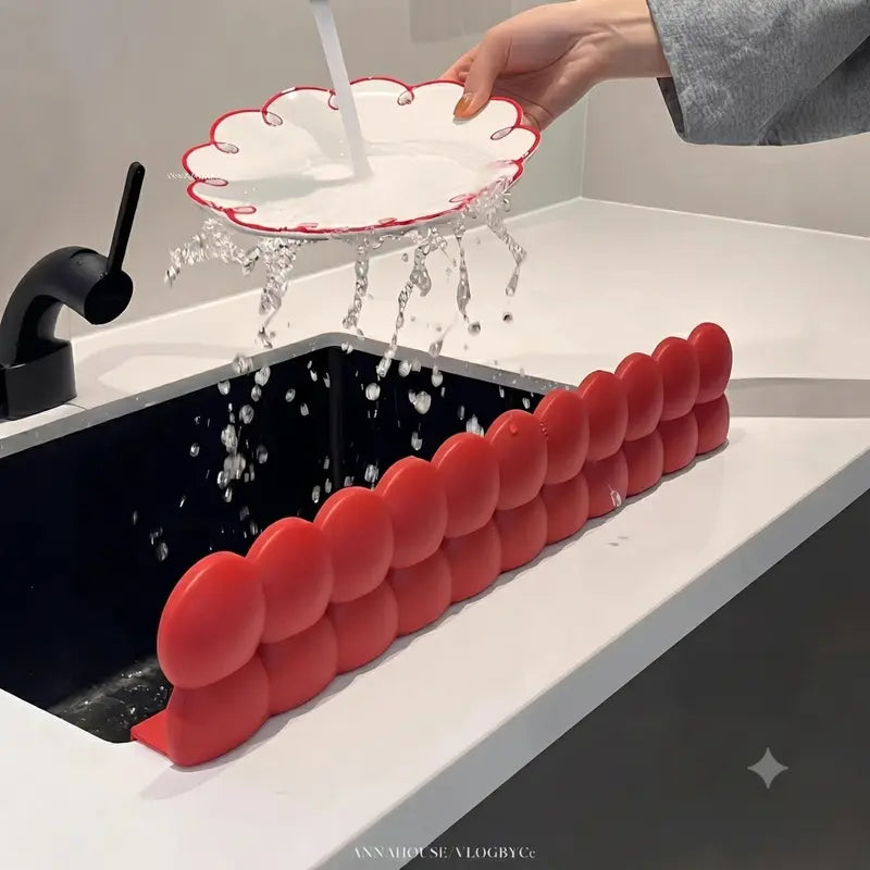 2-Piece Silicone Folding Splash Guard Set - Waterproof Countertop & Sink Protector with Suction Cups (Buy 1 Get 1 Free)