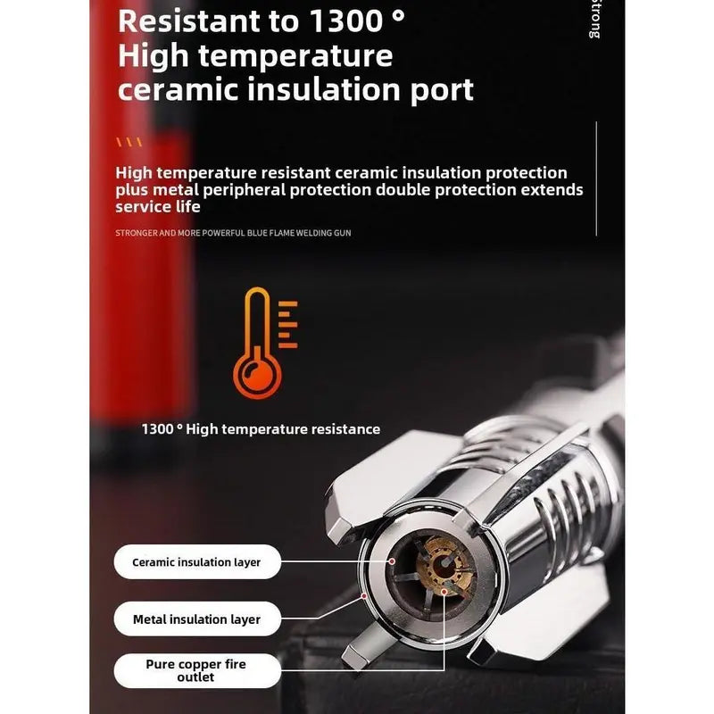 Windproof Jet Flame Turbine Torch Lighter – Metal Body, Adjustable Flame, Lockable Safety