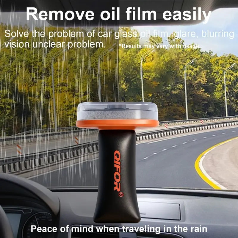 Windshield Oil Film Eraser Wand Pro Kit - All-in-1 Car Glass Cleaning Kit with Degreaser, Bug Remover & Rain Prep