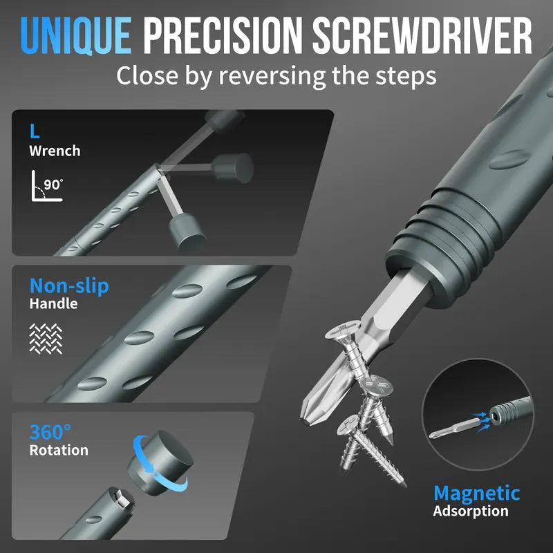 55-In-1 High Magnetic Precision Screwdriver Kit - Portable Hand Tools Set for Electronics, RC Cars & Home DIY