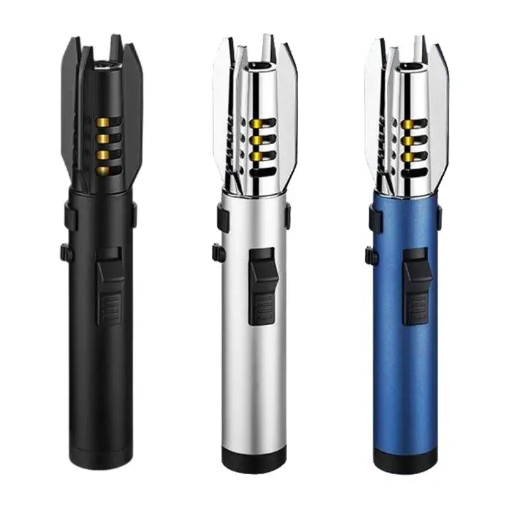 Windproof Jet Flame Turbine Torch Lighter – Metal Body, Adjustable Flame, Lockable Safety