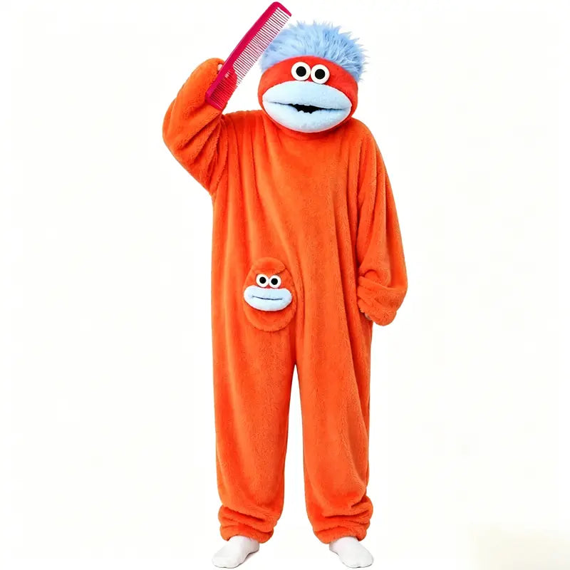 Msrlassn Funny Monster Wearable Blanket Hoodie – Oversized Fleece for Women & Men