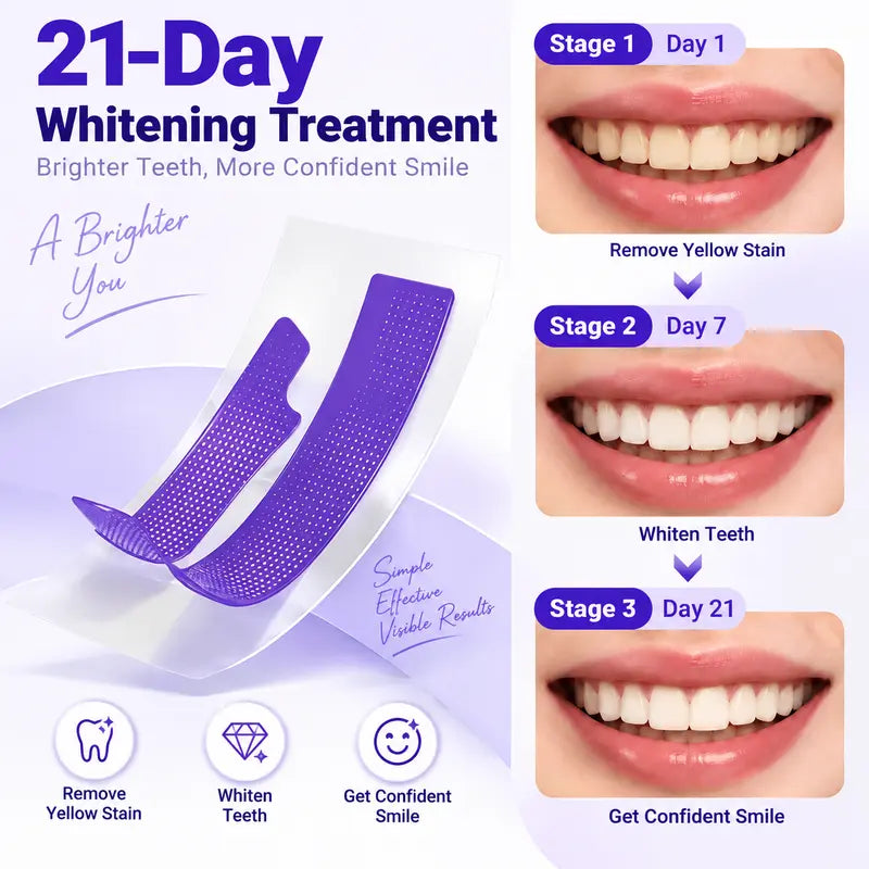 Gentle Minty Whitening Teeth Strips for Adults - Daily Brightening Self Care