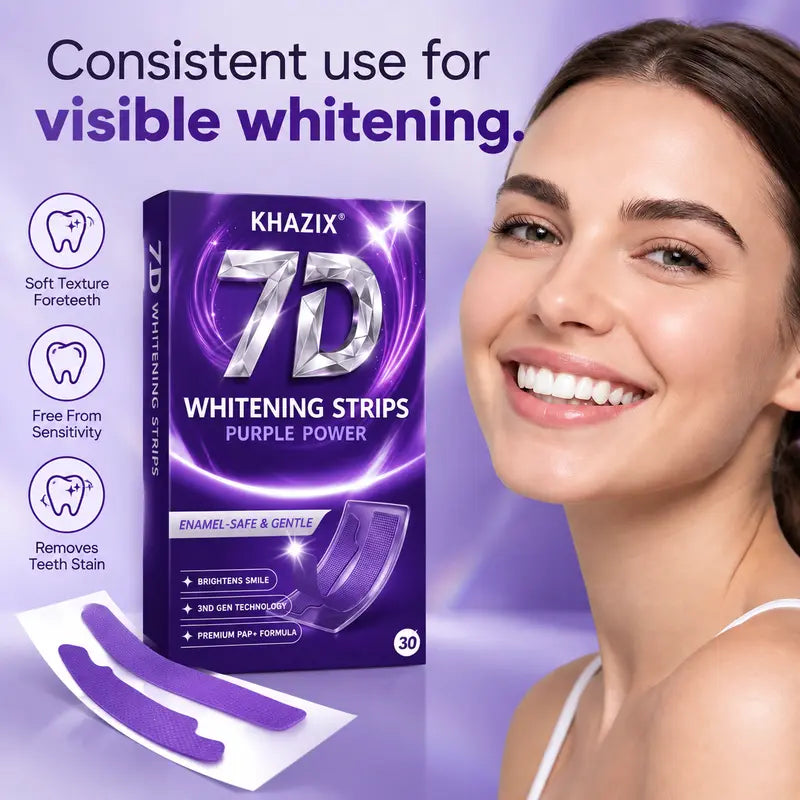 Gentle Minty Whitening Teeth Strips for Adults - Daily Brightening Self Care