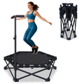 Foldable Fitness Trampoline with Adjustable T-Bar
