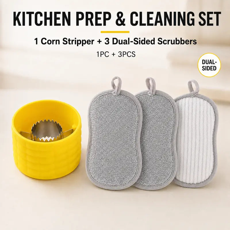 Stainless Steel Corn Kernel Stripper with Collection Cup