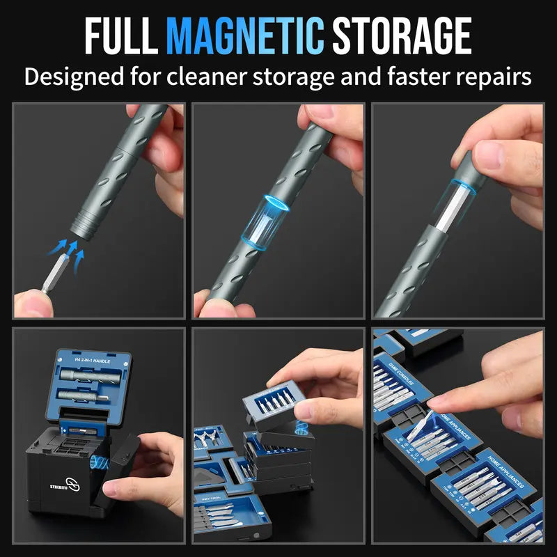 55-In-1 High Magnetic Precision Screwdriver Kit - Portable Hand Tools Set for Electronics, RC Cars & Home DIY